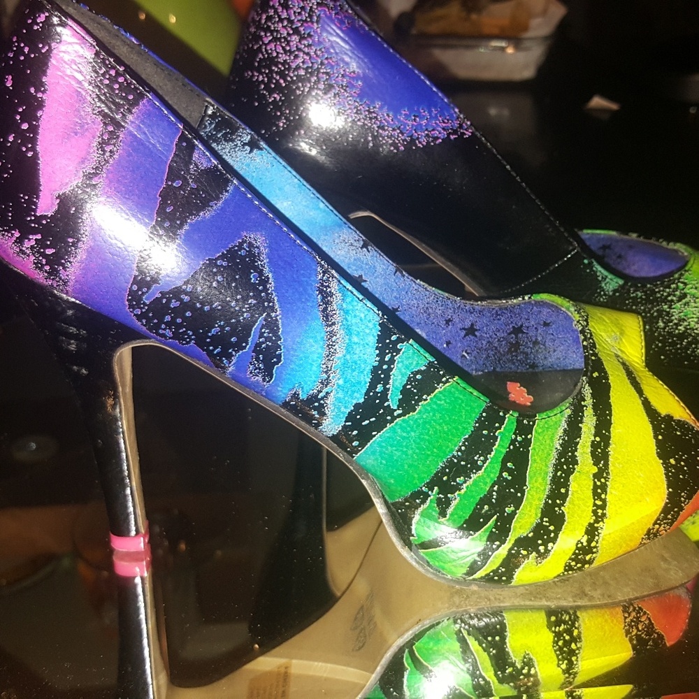 Zebra high heels